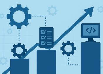 Tech company data flow visualizing standardization for scalable business growth