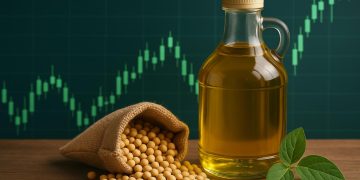Soybean oil trading charts illustrating market volatility in global commodities sector