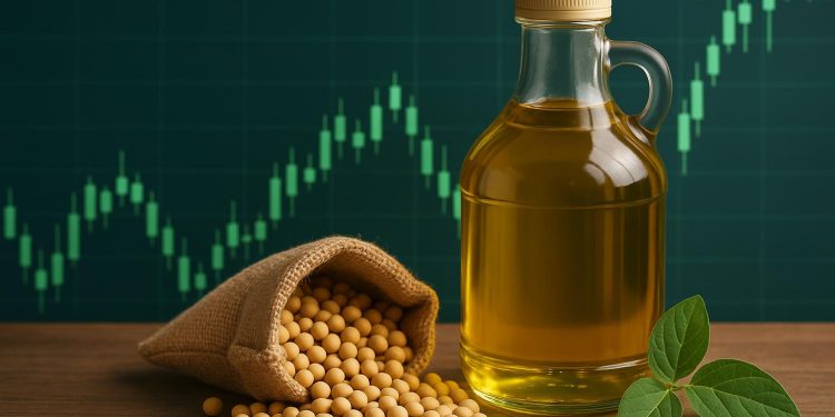 Soybean oil trading charts illustrating market volatility in global commodities sector