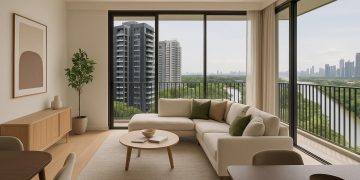 Modern 3-bedroom apartment exterior at River Modern, ideal property investment for Singapore families