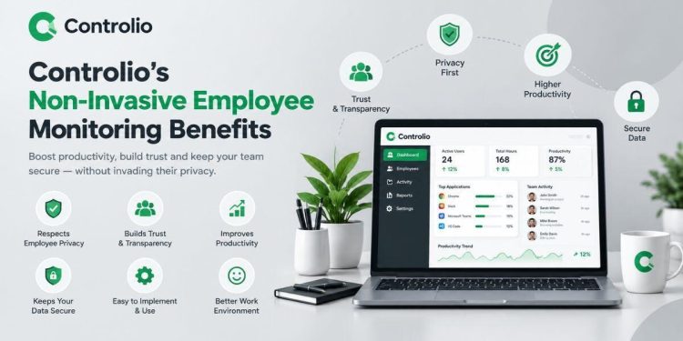 Image 1 of Controlio's Non-Invasive Employee Monitoring Benefits